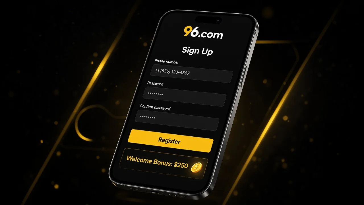 How to Register on 96.com Casino and Sports Betting?
